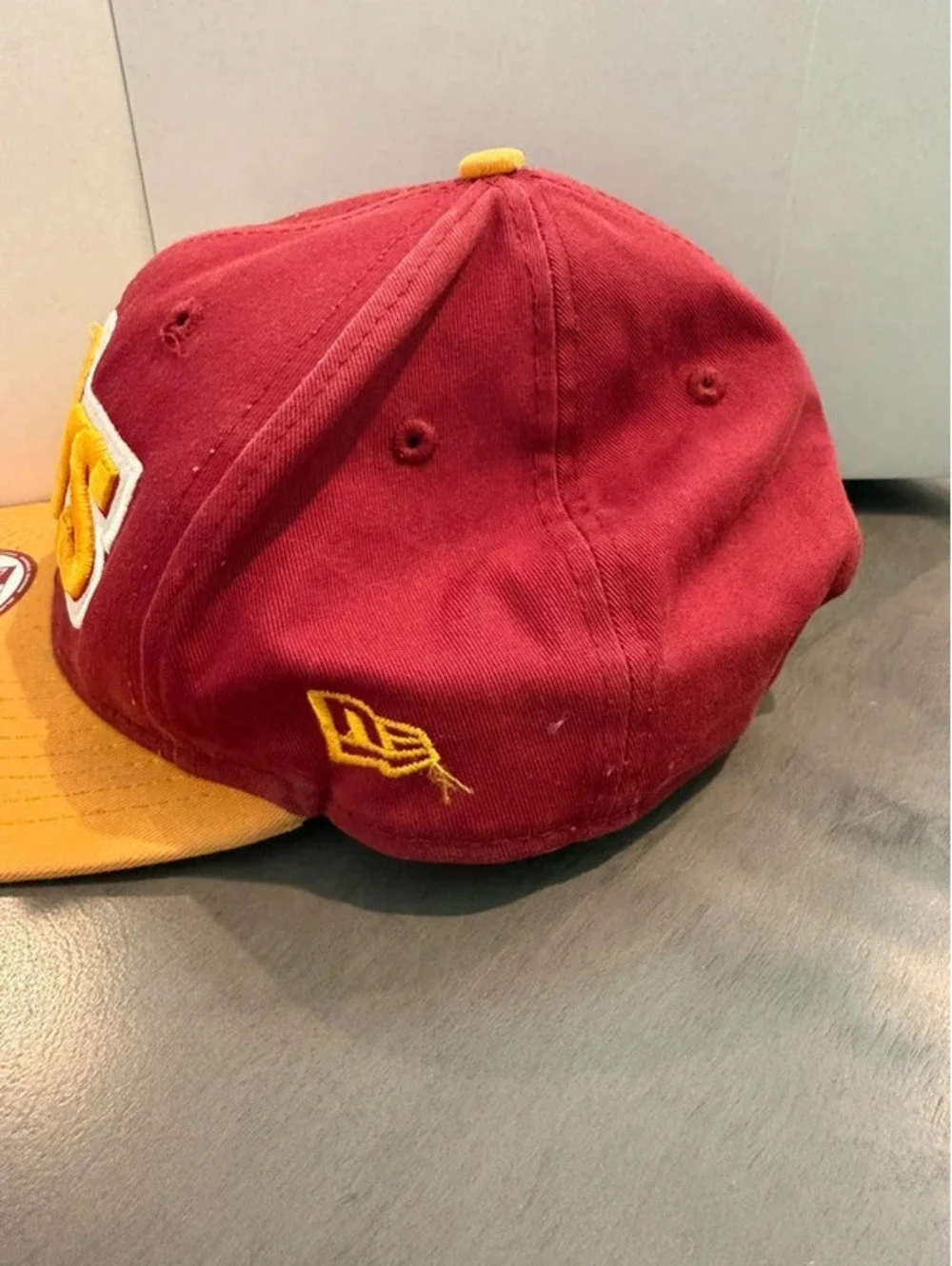 New Era 9FIFTY Cleveland Cavaliers Snapback Hat NBA Burgundy Gold OSFM
